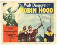 7z837 STORY OF ROBIN HOOD LC #7 '52 Richard Todd with bow & arrow, Walt Disney!