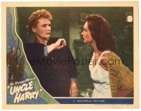 7z839 STRANGE AFFAIR OF UNCLE HARRY LC '45 MacGill backs away from angry Geraldine Fitzgerald!