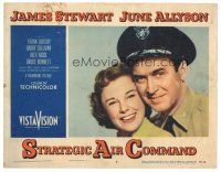 7z844 STRATEGIC AIR COMMAND LC #3 '55 smiling portrait of pilot James Stewart & June Allyson!