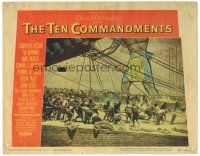 7z854 TEN COMMANDMENTS LC #4 '56 Cecil B. DeMille classic, image of slaves building monument!