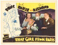 7z861 THAT GIRL FROM PARIS LC '36 Jack Oakie w/ gagged Gene Raymond & sexy Lily Pons in car!