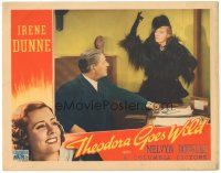 7z866 THEODORA GOES WILD LC '36 pretty Irene Dunne wearing feathers glares at Henry Kolker!