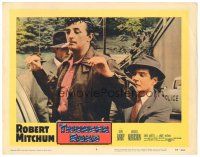 7z888 THUNDER ROAD LC #5 '58 great image of moonshiner Robert Mitchum busted!
