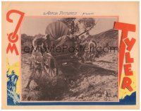 7z906 TOM TYLER LC '40s stock lobby card with image of Indians attacking wagon!