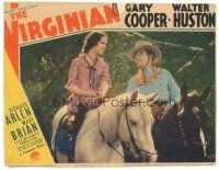 7z949 VIRGINIAN LC R35 romantic image of Gary Cooper & Mary Brian on horses!