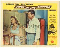 7z023 VOICE IN THE MIRROR signed LC #4 '58 by Julie London as wife of alcoholic Richard Egan!