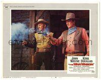 7z956 WAR WAGON LC #6 '67 cowboys John Wayne & Kirk Douglas shooting guns!