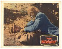 7z961 WEREWOLF LC '56 image of Steven Ritch as the wolf-man, scientists turn men into beasts!