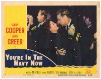 7z996 YOU'RE IN THE NAVY NOW LC #2 '51 Naval officer Gary Cooper dancing w/sexy Jane Greer!