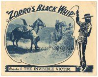 7z999 ZORRO'S BLACK WHIP chapter 8 LC '44 Republic serial, The Invisible Victim, action image!