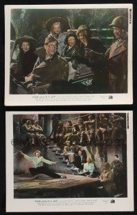 8a234 FOUR JILLS IN A JEEP 2 color 8x10 stills '44 Kay Francis, Carole Landis, Raye, Phil Silvers!