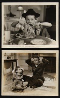 8a931 LOST ANGEL 2 8x10 stills '44 cute little Margaret O'Brien clowning with James Craig & eating