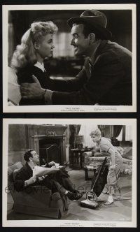 8a985 TWICE BLESSED 2 8x10 stills '45 cool images of Preston Foster with the sexy Wilde Twins!