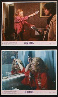 8a049 GLORIA 8 8x10 mini LCs '80 John Cassavetes directed, cool images of Gena Rowlands!