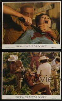 8a190 GUYANA CULT OF THE DAMNED 4 8x10 mini LCs '79 Jim Jones biography, shocking scenes!