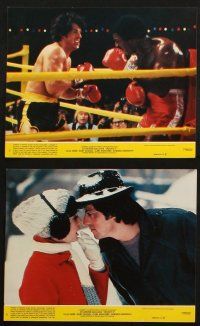 8a073 ROCKY II 8 8x10 mini LCs '79 cool images of boxer & director Sylvester Stallone, Carl Weathers
