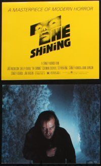 8a023 SHINING 9 color 8x10 stills '80 Stanley Kubrick, Jack Nicholson, Duvall, Saul Bass art!