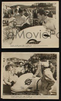8a678 SPEED TO SPARE 5 8x10 stills '37 Charles Quigley, Dorothy Wilson, cool race cars!