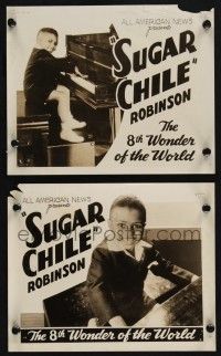 8a976 SUGAR CHILE ROBINSON 2 8x10 stills '40s wonderful images of the child prodigy at the piano!