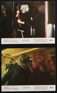 8a084 TERROR TRAIN 8 8x10 mini LCs '80 Jamie Lee Curtis, creepy fraternity horror images!