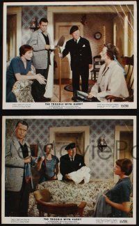8a227 TROUBLE WITH HARRY 3 color 8x10 stills '55 Alfred Hitchcock, Gwenn, Forsythe, MacLaine!