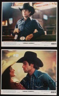 8a182 URBAN COWBOY 5 8x10 mini LCs '80 John Travolta in cowboy hat, Debra Winger, Smith-Osborne!