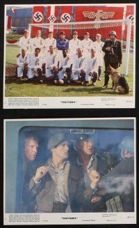 8a090 VICTORY 8 8x10 mini LCs '81 John Huston, soccer players Stallone, Caine & Pele!