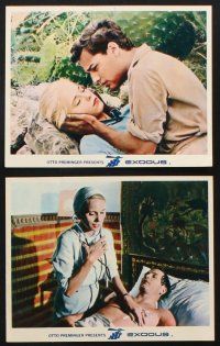 8a040 EXODUS 8 color English FOH LCs '61 Otto Preminger classic, Paul Newman, Eva Marie Saint