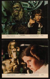 8a080 STAR WARS 8 8x10 mini LCs '77 Luke Skywalker, Obi-Wan, Darth Vader, Han Solo, Princess Leia!
