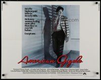 8b008 AMERICAN GIGOLO int'l 1/2sh '80 male prostitute Richard Gere is being framed for murder!