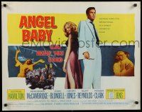 8b011 ANGEL BABY 1/2sh '61 full-length George Hamilton standing with sexiest Salome Jens!