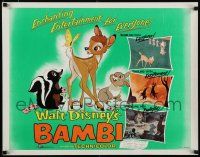 8b020 BAMBI 1/2sh R57 Walt Disney cartoon deer classic, great art with Thumper & Flower!