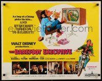 8b022 BAREFOOT EXECUTIVE 1/2sh '71 Disney, art of Kurt Russell & wacky chimp gone bananas!