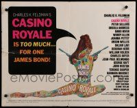 8b062 CASINO ROYALE 1/2sh '67 James Bond spy spoof, sexy psychedelic art by Robert McGinnis!