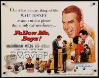 8b100 FOLLOW ME BOYS 1/2sh '66 Fred MacMurray leads Boy Scouts, young Kurt Russell, Walt Disney!