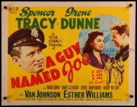 8b131 GUY NAMED JOE style A 1/2sh R55 WWII pilot Spencer Tracy loves Irene Dunne after death!