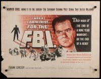 8b152 I WAS A COMMUNIST FOR THE FBI 1/2sh '51 Frank Lovejoy, red scare film noir!