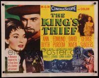 8b183 KING'S THIEF style A 1/2sh '55 Ann Blyth, Edmund Purdom, David Niven, George Sanders!