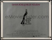 8b187 LADY SINGS THE BLUES 1/2sh '72 Diana Ross in her film debut as singer Billie Holiday!