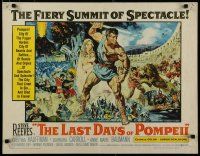 8b189 LAST DAYS OF POMPEII 1/2sh '60 Chiriacka art of Steve Reeves in the fiery summit of spectacle!