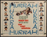8b190 LAST HURRAH style A 1/2sh '58 John Ford, art of Spencer Tracy, portraits of 12 cast members!