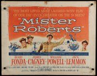 8b233 MISTER ROBERTS 1/2sh '55 Henry Fonda, James Cagney, William Powell, Jack Lemmon, John Ford