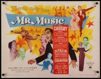 8b237 MR. MUSIC style B 1/2sh '50 Bing Crosby, Groucho Marx, Charles Coburn, Hussey, Robert Stack