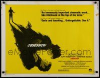 8b254 OBSESSION 1/2sh '76 Brian De Palma, Genevieve Bujold, Cliff Robertson, art by Robert Tanenbaum