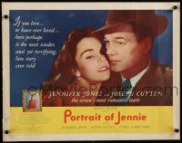 8b281 PORTRAIT OF JENNIE 1/2sh '49 Joseph Cotten loves beautiful ghost Jennifer Jones!