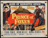 8b284 PRINCE OF FOXES 1/2sh '49 Orson Welles, Tyrone Power w/sword protects pretty Wanda Hendrix!