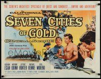 8b318 SEVEN CITIES OF GOLD 1/2sh '55 Richard Egan, Mexican Anthony Quinn, priest Michael Rennie!