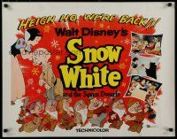 8b327 SNOW WHITE & THE SEVEN DWARFS 1/2sh R58 Walt Disney animated cartoon fantasy classic!