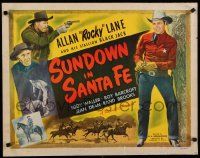8b339 SUNDOWN IN SANTA FE style A 1/2sh '48 great art of cowboy Allan 