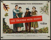 8b372 TROUBLE WITH HARRY 1/2sh '55 Alfred Hitchcock, Edmund Gwenn, Forsythe, Shirley MacLaine